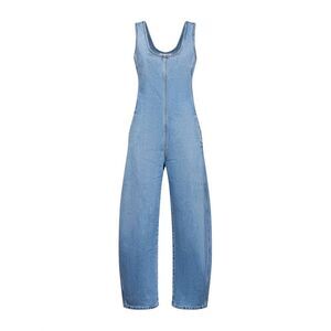 Alaïa Women Blue Denim Rounded Jumpsuit